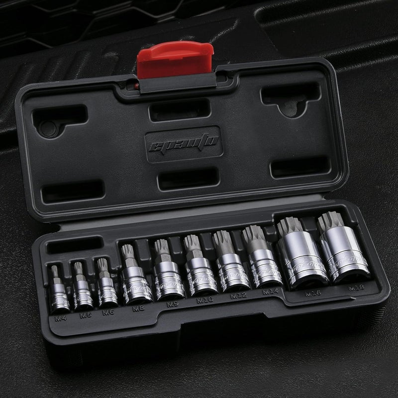 EPAuto 10-Piece XZN Triple Square Spline Bit Socket Set - Image 3